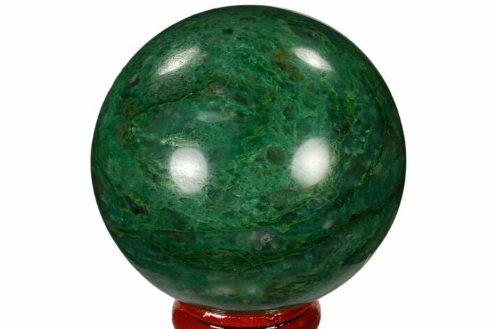 Polished Swazi Jade (Nephrite) Sphere - South Africa #115563